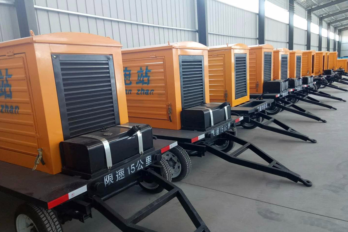 乌拉特中发电机租赁施工现场